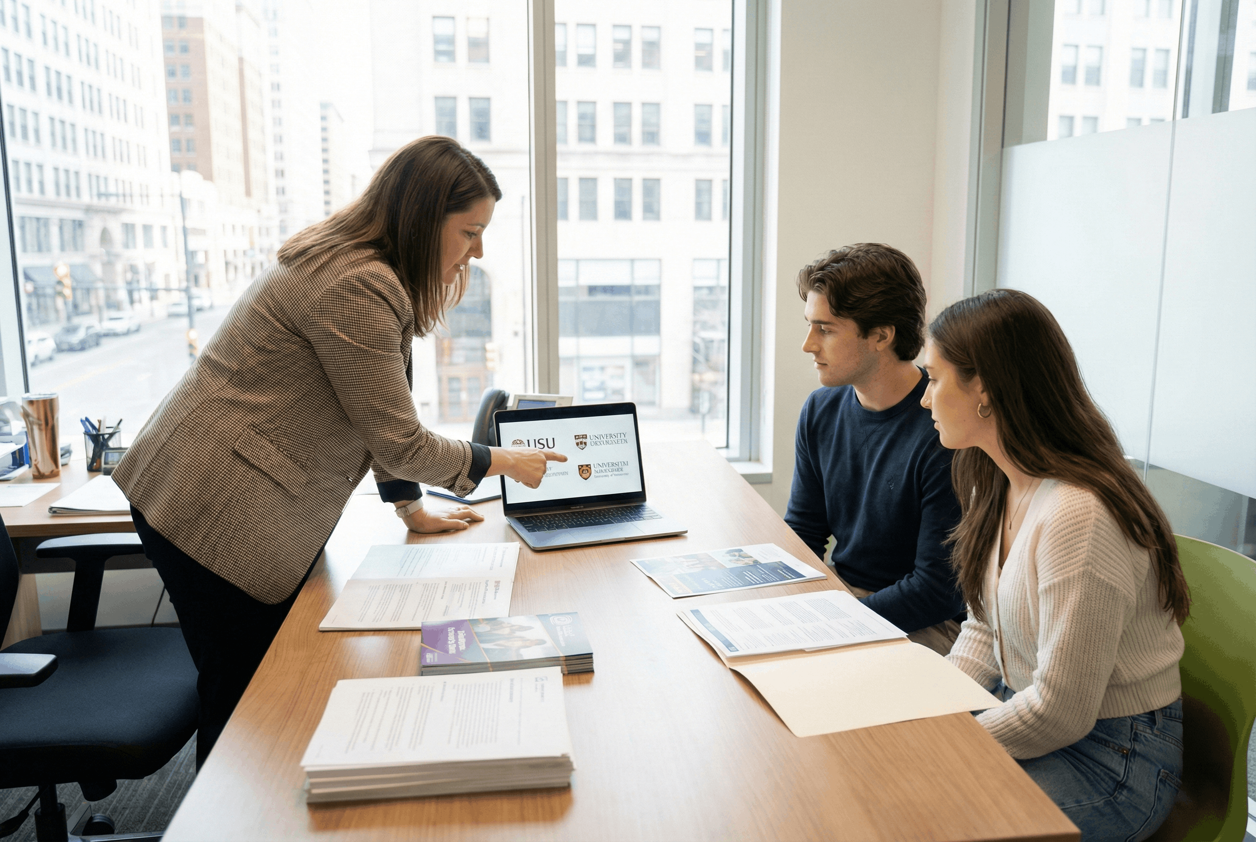 Students in a counselling session